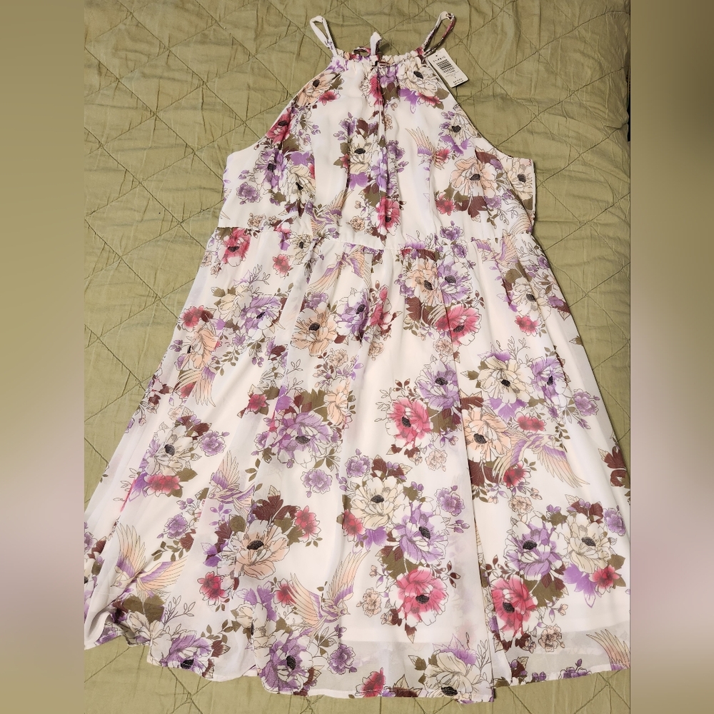 NWT Torrid Size 3 Floral High Neck Skater Dress